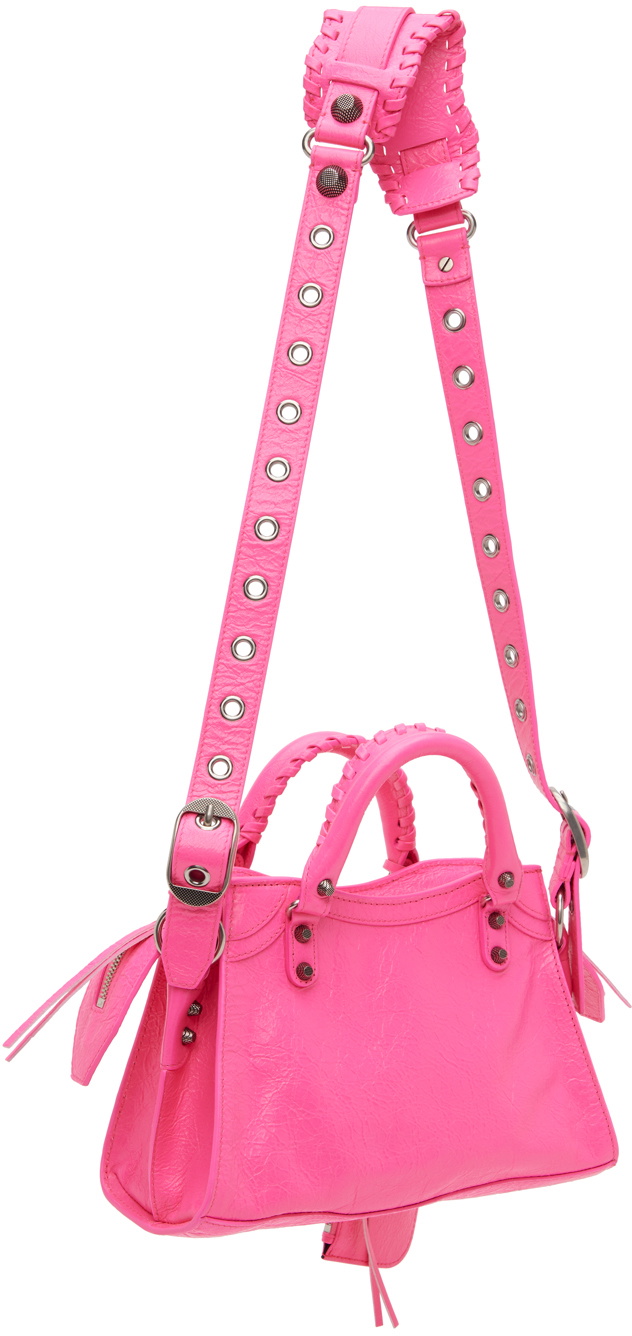 BALENCIAGA バレンシアガ Neo Cagole XS ハンドバッグ*PINK Neo Cagole XS Handbag Fluorescent Pink | The Webster