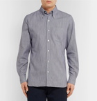 TOM FORD - Slim-Fit Button-Down Collar Striped Cotton Shirt - Men - Blue