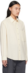 Solid Homme Off-White Crinkled Shirt