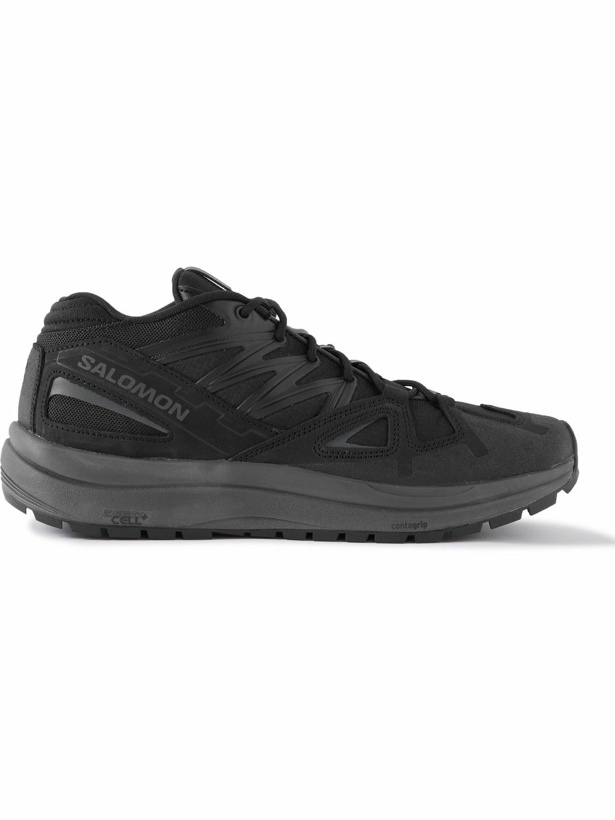 Photo: Salomon - Odyssey Advanced Suede and Mesh Hiking Shoes - Black