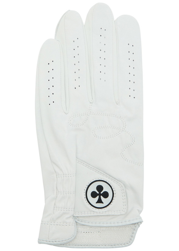 Photo: Malbon Clover Leather Golf Glove White
