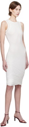 Jil Sander White Sleeveless Twisted Midi Dress