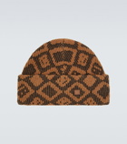 Acne Studios Face Tiles cotton and wool beanie
