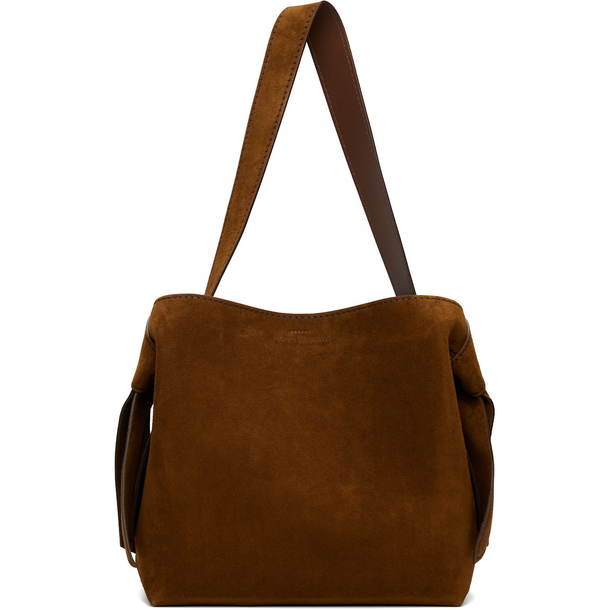 Acne Studios Brown Musubi Suede Midi Bag