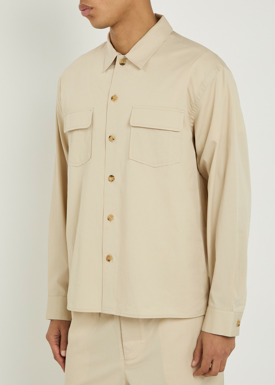 Frame Cotton Overshirt Beige