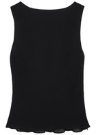 Reformation Dorthea Georgette top Black