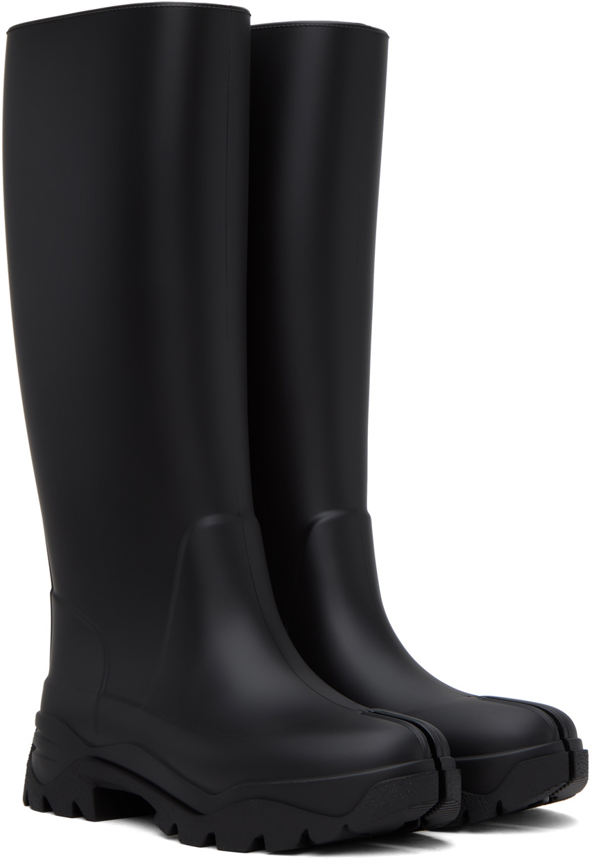 Maison Margiela Black Tabi Rain Boots Maison Margiela