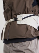 Portal - Borders Embroidered Ripstop-Trimmed Mesh Belt Bag - Neutrals