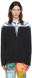 Marcelo Burlon County of Milan Black Cotton Long Sleeve T-Shirt