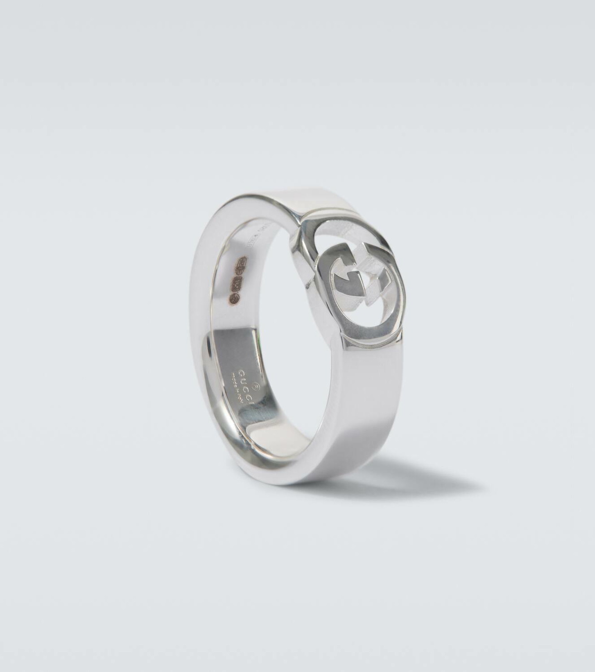 【Gucci】 正規品★ Interlocking G Engraved Ring Silver Gucci G Interlocking Ring Silver 925 US5.25 Engraved Jewelry