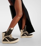 Rick Owens Geobasket suede high-top sneakers