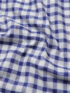 Charvet - Checked Brushed Cotton-Flannel Shirt - Blue
