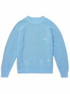 Abc. 123. - Logo-Embroidered Ribbed Cotton Sweater - Blue