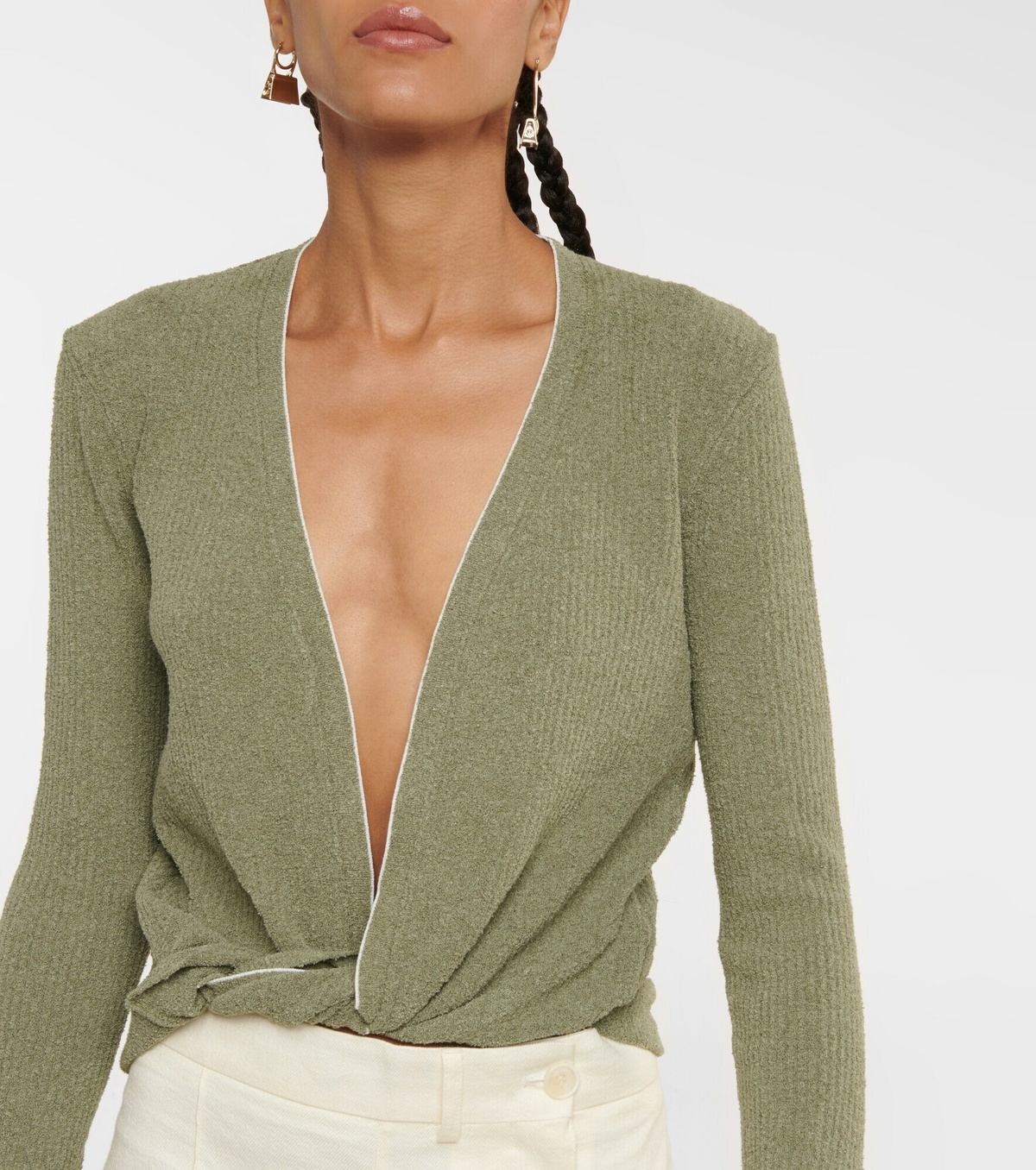 Jacquemes ノースリーブ Jacquemus - Le Gilet Noué cotton-blend cardigan Jacquemus