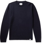 Norse Projects - Sigfred Mélange Brushed-Wool Sweater - Blue