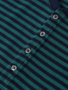 Paul Smith - Striped Cotton and Modal-Blend Piqué Henley T-Shirt - Green