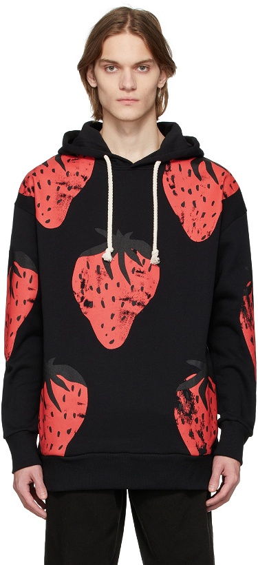 Photo: JW Anderson Black & Red Oversized Strawberry Hoodie