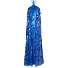 Saks Potts Women's Polly Sequin Dress in Deep Blue Sequins