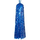 Saks Potts Women's Polly Sequin Dress in Deep Blue Sequins