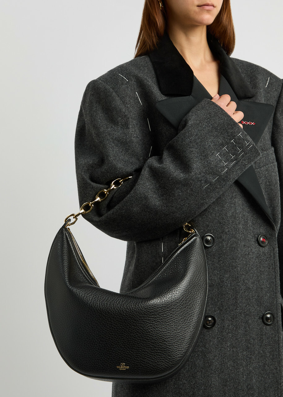 Valentino Garavani VLogo Moon Medium Grained Leather
