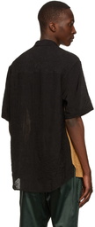 Song for the Mute Black & Beige Viscose Shirt