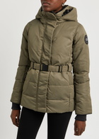 Canada Goose McKenna Belted Performance Satin Jacket Beige