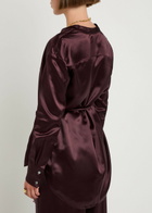Tory Burch Belted Satin top Dark Red