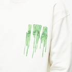 JW Anderson Men's Slime Logo Classic Crew Sweat in Off White/Green