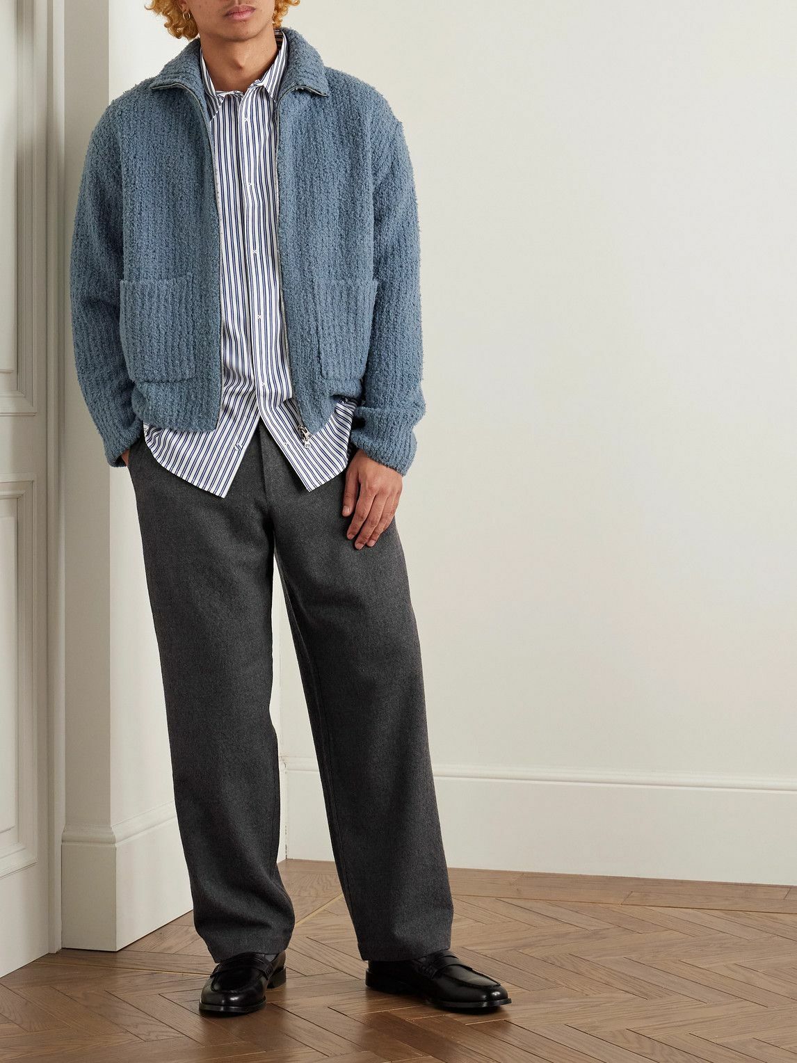 Federico Curradi - Straight-Leg Wool Trousers - Gray