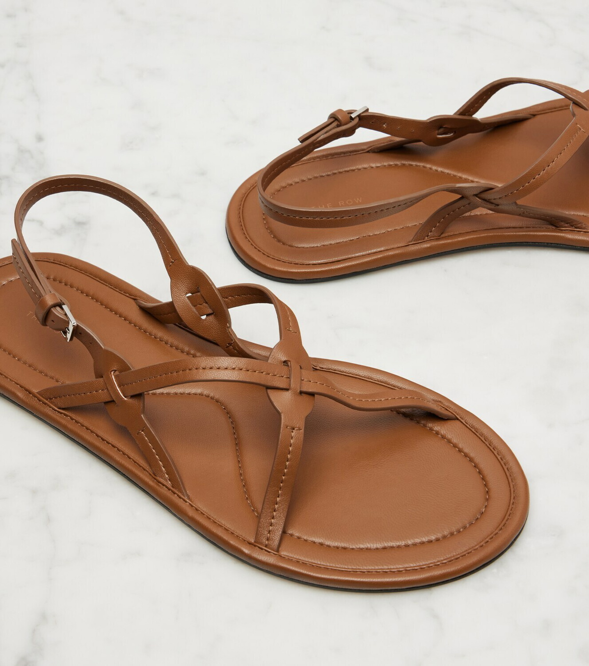 The Row Malick Strap leather sandals