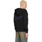 Kenzo Black Kenzo Paris 'KENZO Signature' Embroidered Zip Hoodie