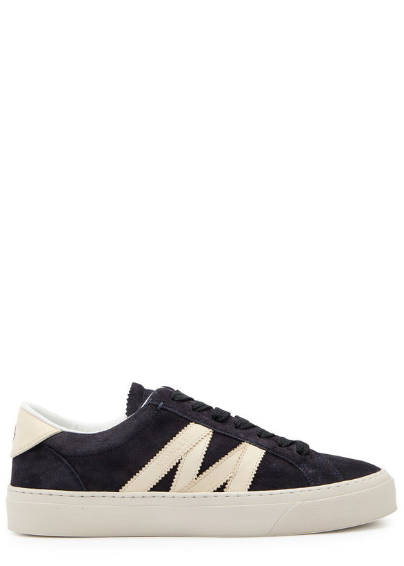 Photo: Moncler Monaco Suede Sneakers Navy