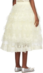 Simone Rocha Off-White Layered Cake Midi Skirt