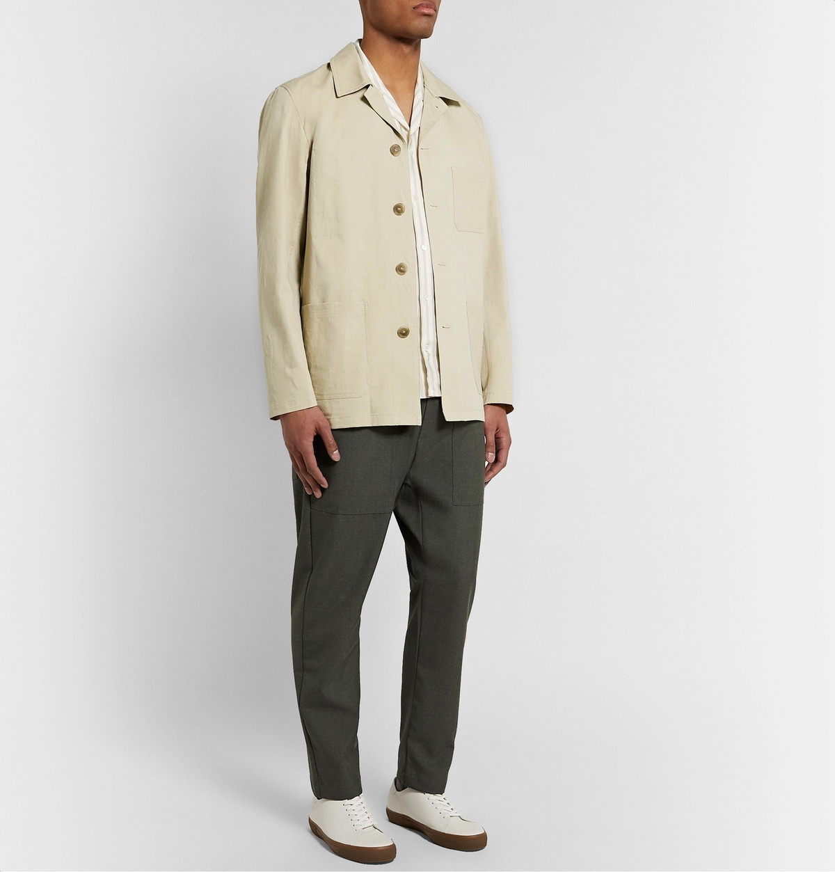 Odyssee - Hayes Cotton and Silk-Blend Chore Jacket - Neutrals