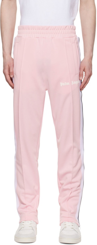 Photo: Palm Angels Pink Logo Lounge Pants
