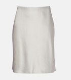 Leset Barb satin miniskirt