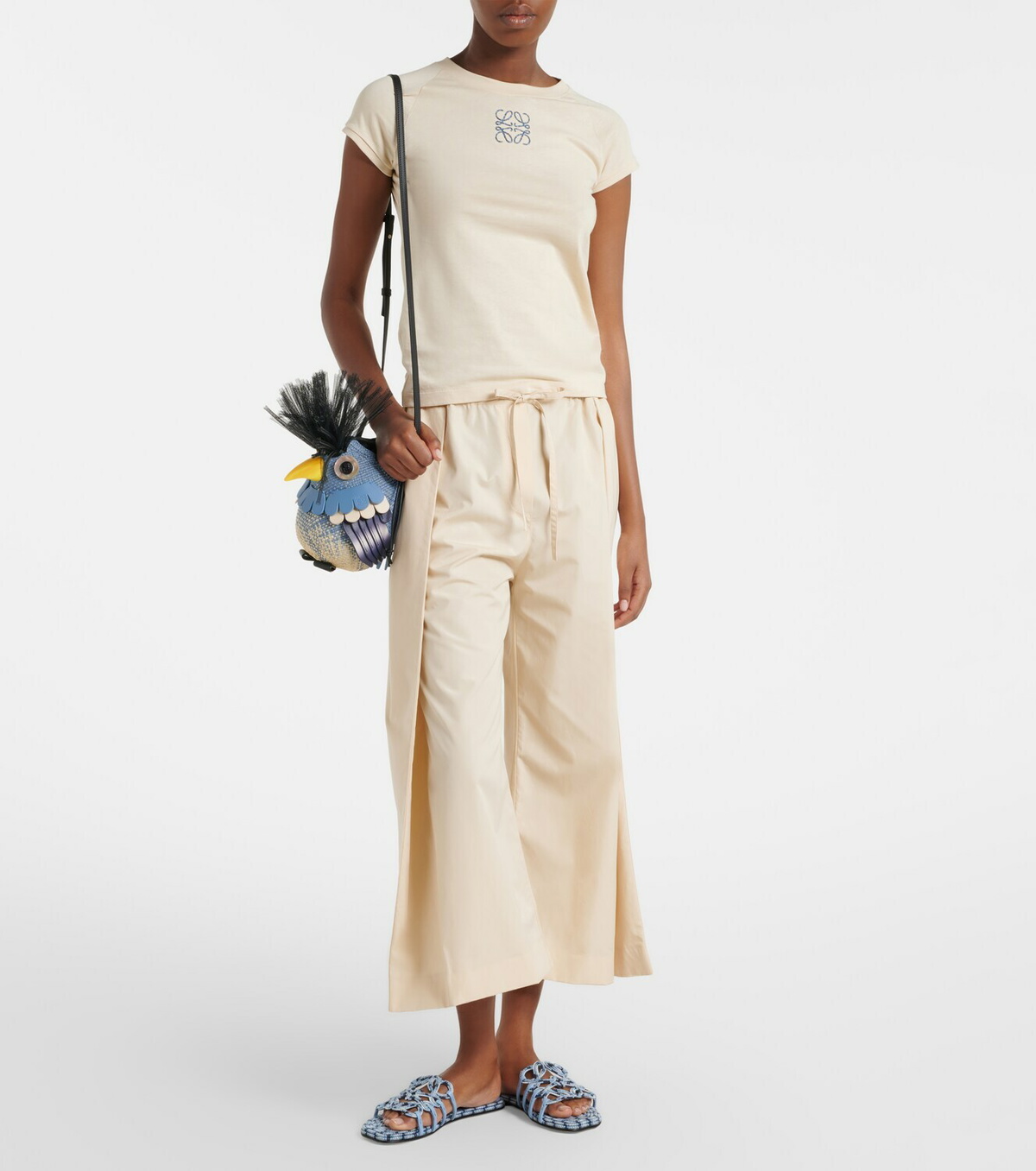Loewe Paula's Ibiza cotton poplin cropped pants