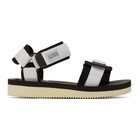 Suicoke Black and White Cel-V Sandals