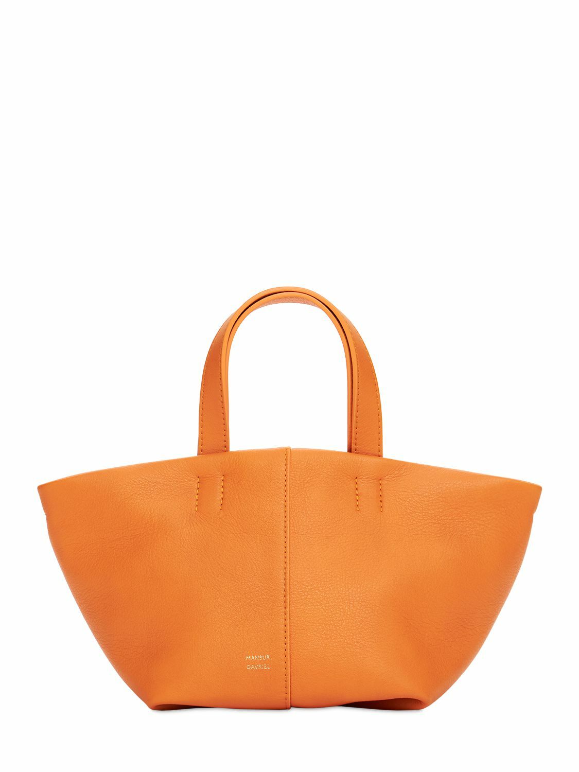MANSUR GAVRIEL Mini Tulipano Leather Top Handle Bag