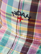 Baracuta - Noah Logo-Embroidered Checked Cotton-Twill Bucket Hat - Blue