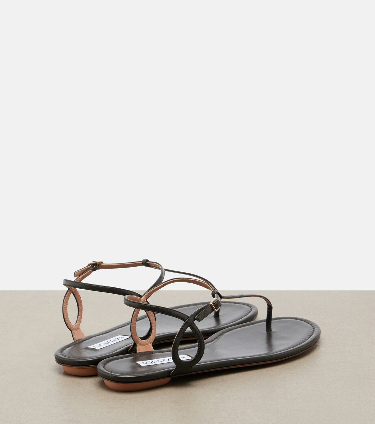 Aquazzura Almost Bare leather thong sandals