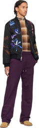 Dries Van Noten Purple Drawstring Sweatpants