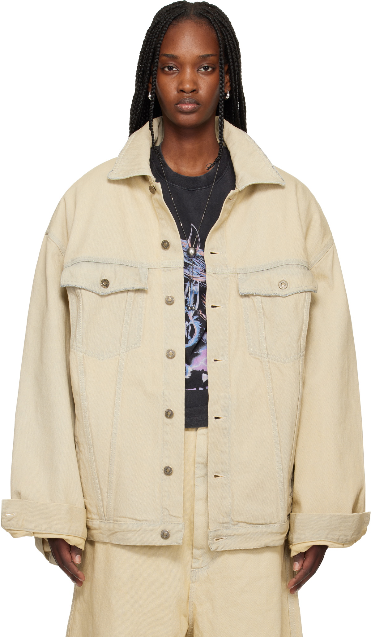 LU'U DAN Off-White Drifter Denim Jacket