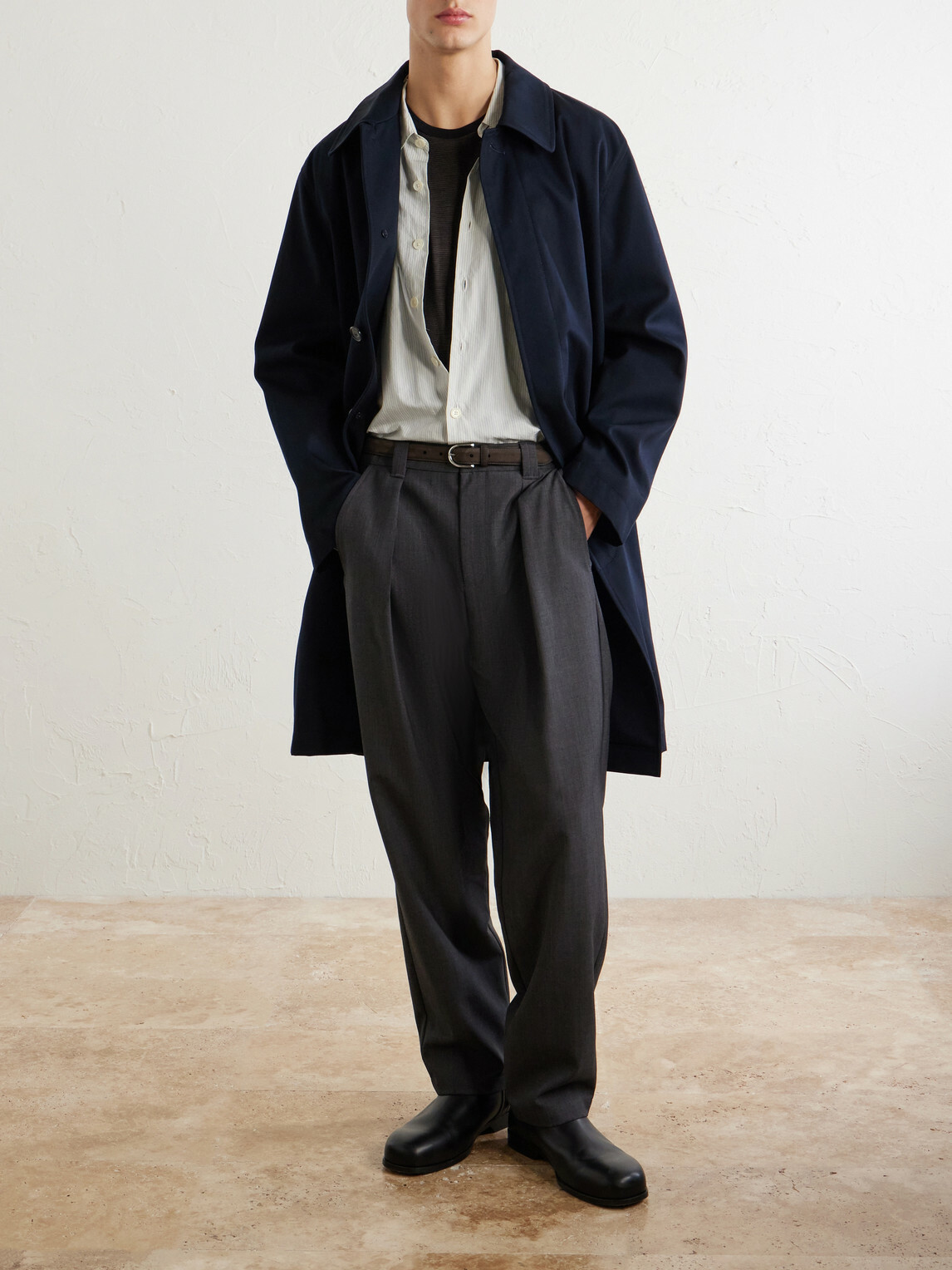 A.P.C. - Renato Wide-Leg Pleated Twill Trousers - Gray
