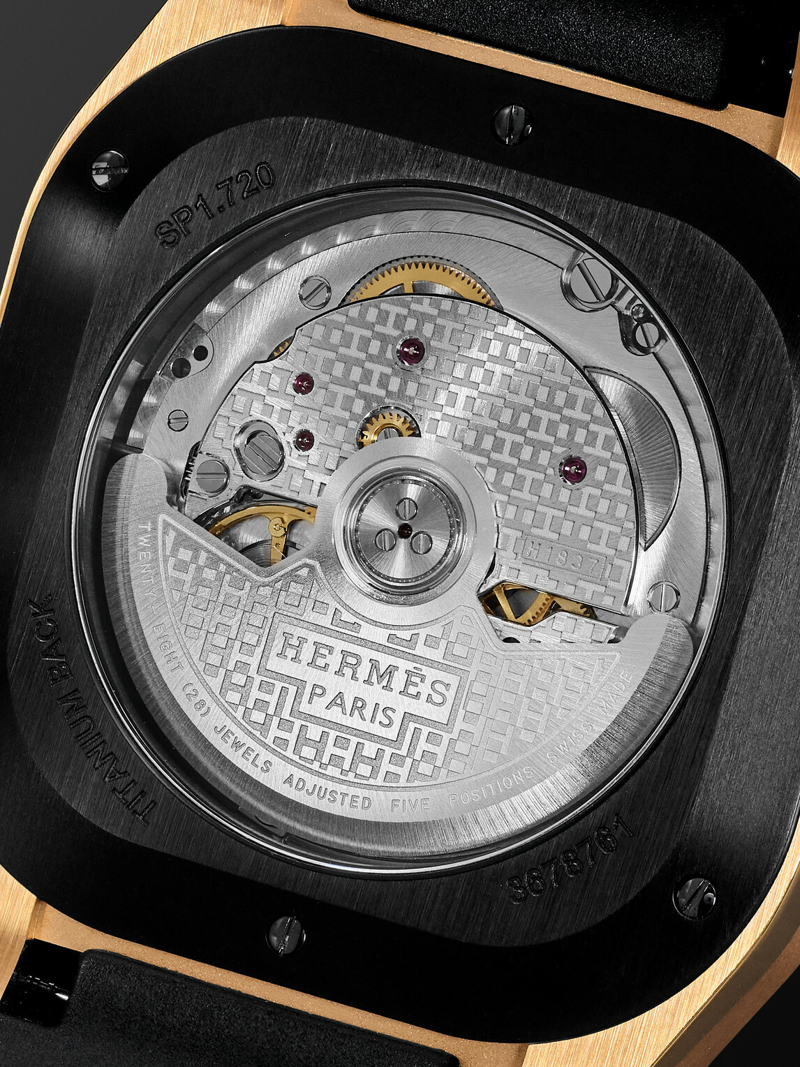Hermès Timepieces - H08 Automatic 39mm DLC-Coated Titanium, Rose Gold and Rubber Watch, Ref. No. 060124WW00