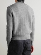 Oliver Spencer - Kilbridge Ribbed Wool Zip-Up Cardigan - Gray