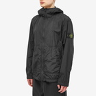 Stone Island Men's Crinkle Reps Hooded Jacket in Black