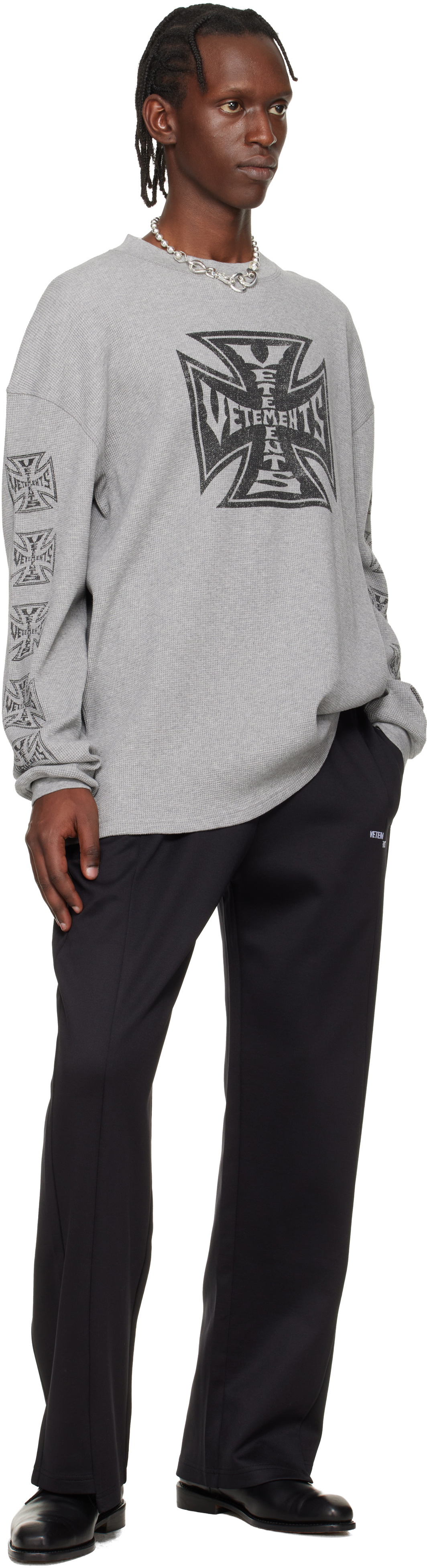 VETEMENTS Black Cut-Up Athletic Sweatpants