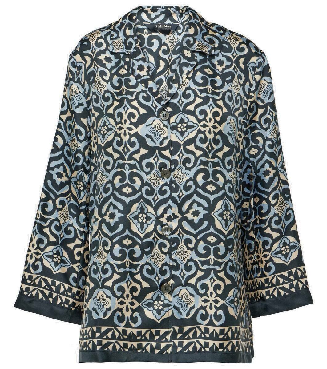 S Max Mara Leticia printed silk twill shirt S Max Mara