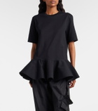 Alaïa Peplum cotton jersey T-shirt